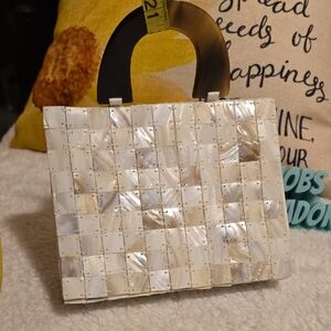 Mother of Pearl Elegant Cream Handbag Special Occasion
